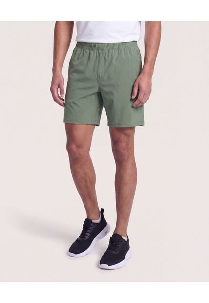 Bermuda Plana Unicolor  Para Hombre Verde Ostu