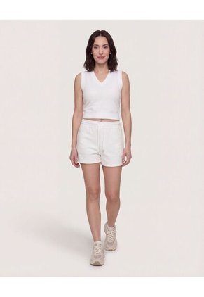 Chaleco Escote En V  Para Mujer Crema Ostu