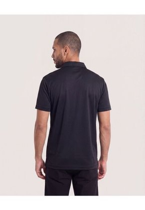 Polo Con Broches  Para Hombre Negro Ostu