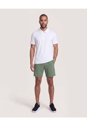 Bermuda Plana Unicolor  Para Hombre Verde Ostu