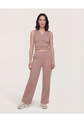Pantalón Wide Leg  Para Mujer Café Ostu