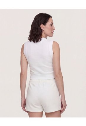 Chaleco Escote En V  Para Mujer Crema Ostu