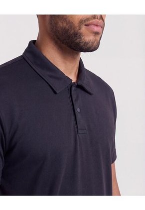 Polo Con Broches  Para Hombre Negro Ostu