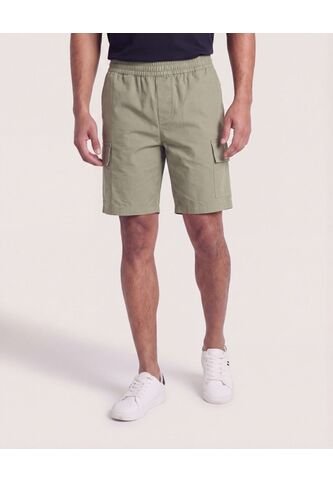 Bermuda Cargo Con Bolsillos Laterales  Para Hombre Verde Ostu Ostu