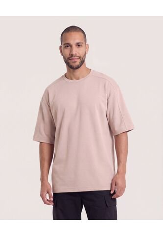 Camiseta Oversize  Para Hombre Arena Ostu Ostu