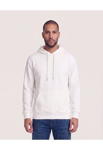 Hoodie Unicolor  Para Hombre Crema Ostu Ostu