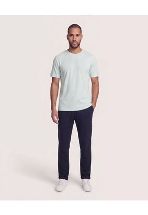 Camiseta Unicolor Texturizada  Para Hombre Verde Ostu