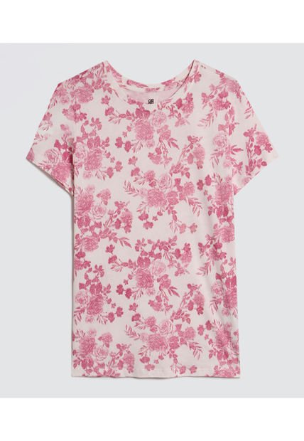Camiseta Para Mujer Manga Corta Color Rosado  Marca Ostu #40092109