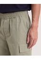 Bermuda Cargo Con Bolsillos Laterales  Para Hombre Verde Ostu de Ostu