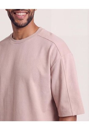 Camiseta Oversize  Para Hombre Arena Ostu