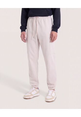 Jogger Con Bolsillos Cargo  Para Hombre Beige Ostu Ostu