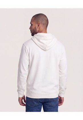 Hoodie Unicolor  Para Hombre Crema Ostu