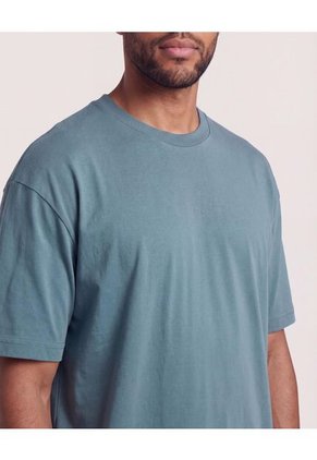 Camiseta Relaxed Estampado Nature  Para Hombre Verde Ostu