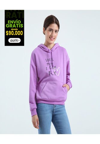 Buzo Para Mujer Hoodie Color Morado Marca Ostu #40060312 Ostu