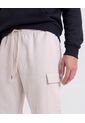 Jogger Con Bolsillos Cargo  Para Hombre Beige Ostu de Ostu