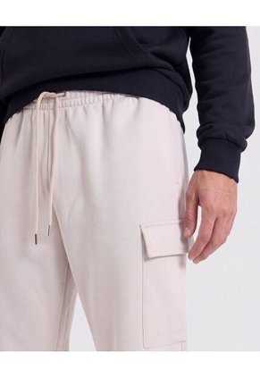 Jogger Con Bolsillos Cargo  Para Hombre Beige Ostu