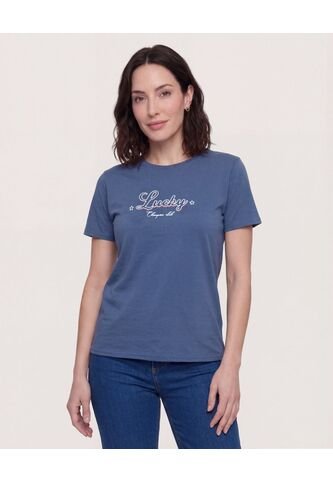 Camiseta Basica Screen  Para Mujer Azul Ostu Ostu