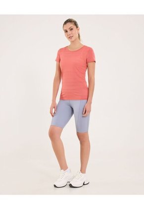 Camiseta Para Mujer Manga Corta Cuello Redondo Color Coral Marca Ostu #40092541