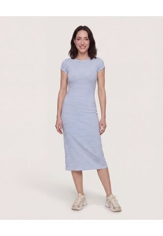 Vestido Largo Estampado  Para Mujer Azul Ostu Ostu