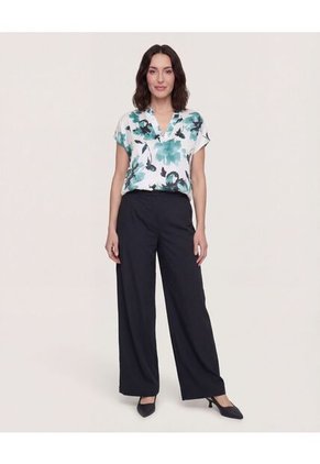 Pantalón Con Prenses  Para Mujer Negro Ostu