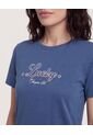 Camiseta Basica Screen  Para Mujer Azul Ostu de Ostu
