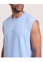 Camiseta Estampada Sin Mangas  Para Hombre Azul Ostu de Ostu