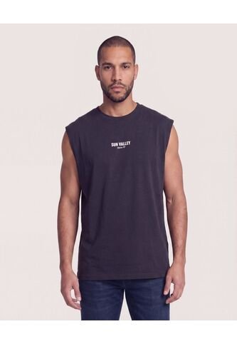 Camiseta Sin Mangas Screen  Para Hombre Negro Ostu Ostu