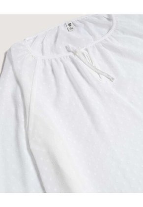 Blusa  Para Mujer Manga Larga Color Crudo Marca Ostu #40121244