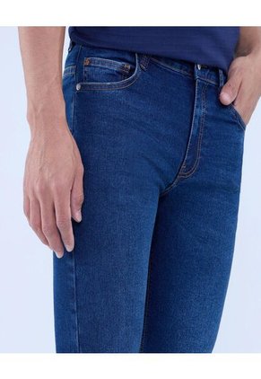 Jean Para Hombre Slim Color Azul Oscuro Marca Ostu #60160404