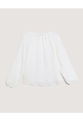 Blusa  Para Mujer Manga Larga Color Crudo Marca Ostu #40121244