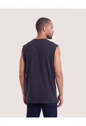 Camiseta Sin Mangas Screen  Para Hombre Negro Ostu