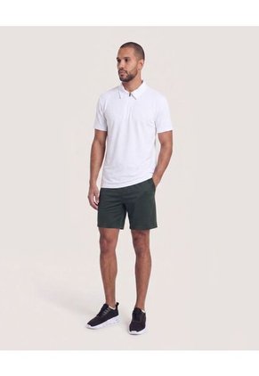 Bermuda Unicolor Con Cordón  Para Hombre Verde Ostu