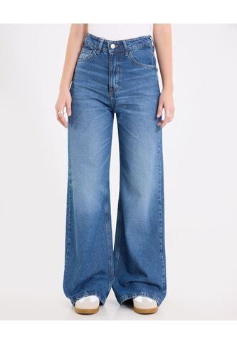 Jean  Para Mujer Wide-Leg Color Azul Marca Ostu #40160617 Ostu