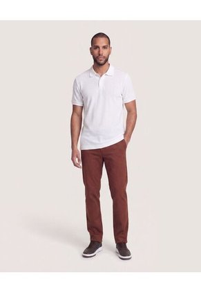 Pantalón Basico Chino  Para Hombre Café Ostu