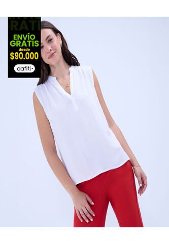 Blusa Para Mujer Manga Sisa Color Blanco Marca Ostu #40121065 Ostu