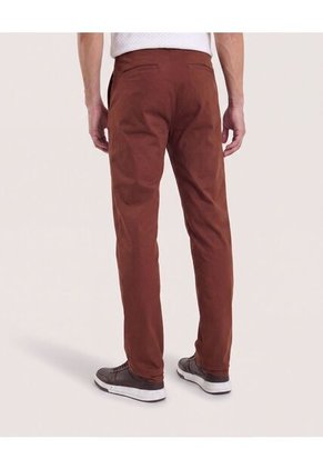 Pantalón Basico Chino  Para Hombre Café Ostu
