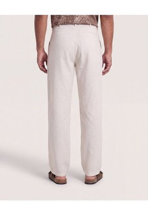 Pantalón De Moda Con Pinzas  Para Hombre Marfil Ostu