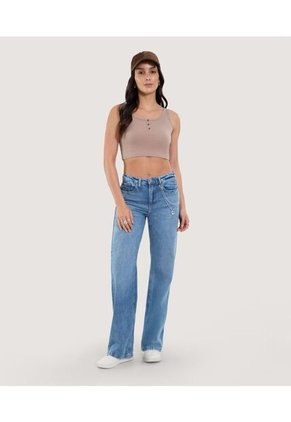 Camiseta Para Mujer Manga Sisa Cuello Redondo Color Café Marca Ostu #40092502