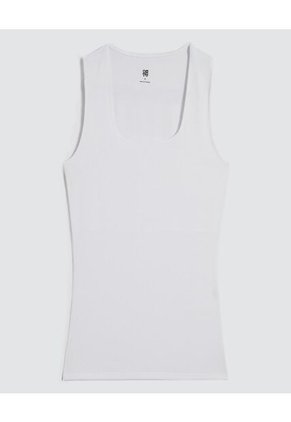 Top Para Mujer Cuello Redondo Color Blanco Marca Ostu #40220409