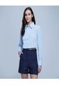 Camisa Para Mujer Manga Larga Color Azul  Marca Ostu #40010173 de Ostu