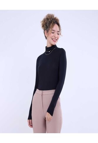 Camiseta Para Mujer Manga Larga Color Negro Marca Ostu #40092237 Ostu