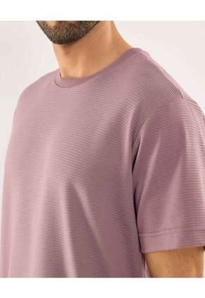 Camiseta Para Hombre Manga Corta Cuello Redondo Color Morado Marca Ostu #60091788