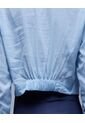 Camisa Para Mujer Manga Larga Color Azul  Marca Ostu #40010173 de Ostu