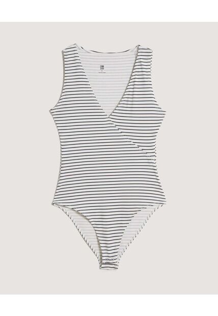 Body  Para Mujer Manga Sisa Color Azul Marca Ostu #40200223