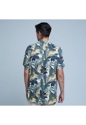 Camisa Para Hombre Manga Corta Sin Bolsillo Color Verde  Marca Ostu #60010653