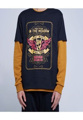 Camiseta Para Hombre Manga Corta Color Negrocarbon Marca Ostu #60091253