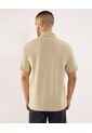 Polo Para Hombre Cuello Maquina Sin Bolsillo Color Beige Marca Ostu #60110817 de Ostu