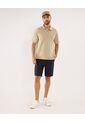 Polo Para Hombre Cuello Maquina Sin Bolsillo Color Beige Marca Ostu #60110817 de Ostu