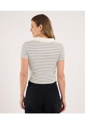 Polo Para Mujer Manga Corta Color Avena Marca Ostu #40110175