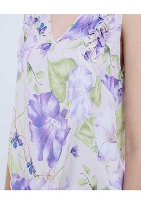 Blusa Para Mujer Manga Sisa Color Lila  Marca Ostu #40121076